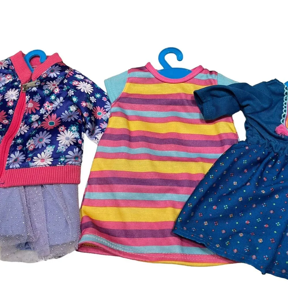 My Life Doll Lot of 2 school girl Pink sequin dress extra outfits 18”